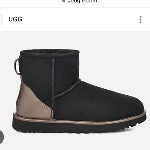 NIB UGG classic mini shine black sz 7